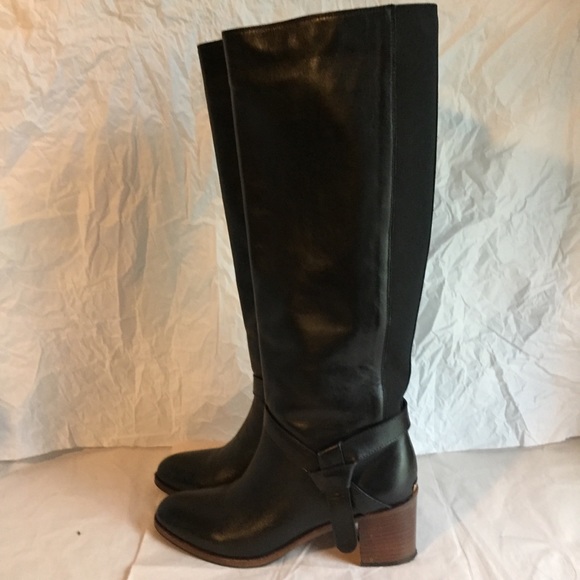 KATE SPADE BLACK KNEE BOOTS SZ-8.5 - Picture 2 of 8
